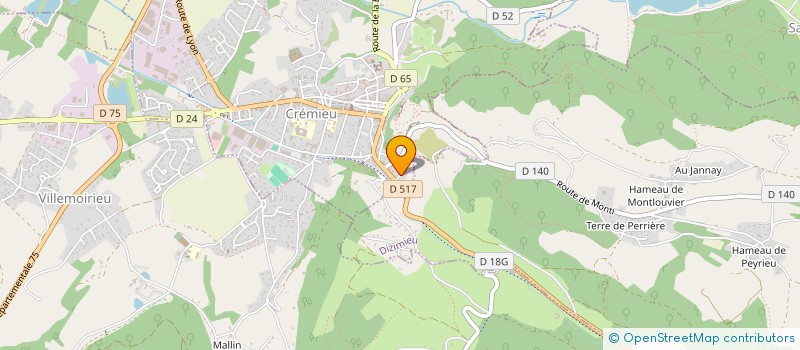 localisation de l'entreprise CRP AUTOMOBILES à VILLEMOIRIEU