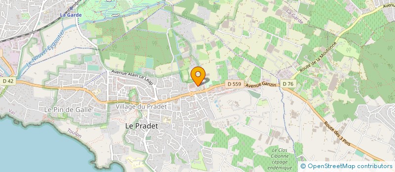 localisation de l'entreprise CRPA  LE PRADET