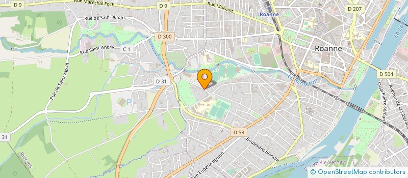localisation de l'entreprise CRPA CLUB ROANNAIS DE PATINAGE à ROANNE