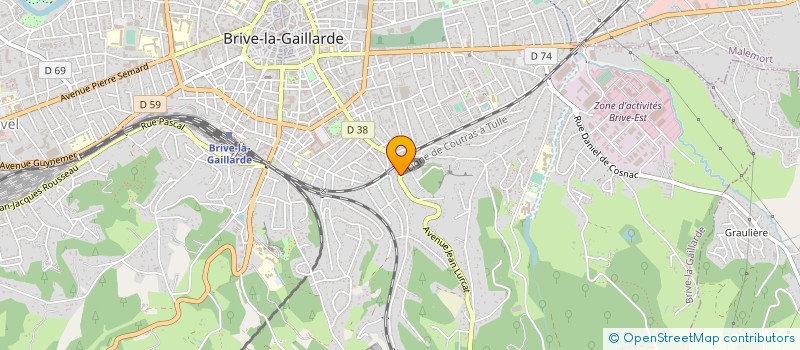 localisation de l'entreprise CRS PROMOTION SOC UNION COMPAGNONNIQUE  BRIVE-LA-GAILLARDE