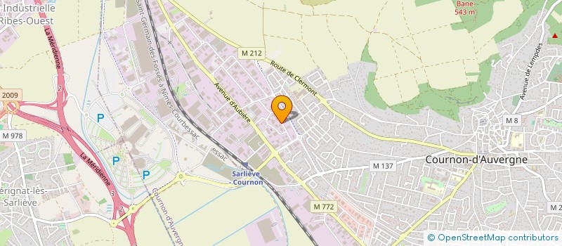 localisation de l'entreprise CRTV  COURNON-D'AUVERGNE