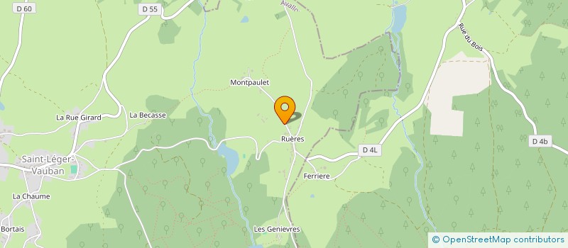 localisation de l'entreprise CRUARD BOUDINEL  SAINT-LEGER-VAUBAN