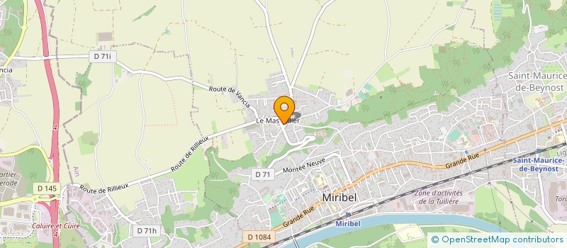 localisation de l'entreprise CRUDIDOR  MIRIBEL