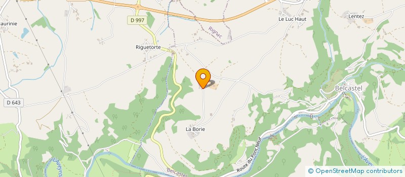 localisation de l'entreprise CRUEIZE ENERGIE  BELCASTEL