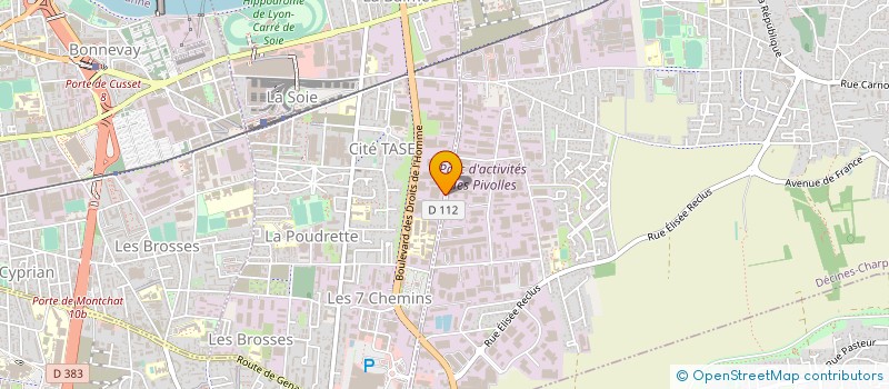 localisation de l'entreprise CRUMIERE ET GAUTIER QUINCAILL  VAULX-EN-VELIN