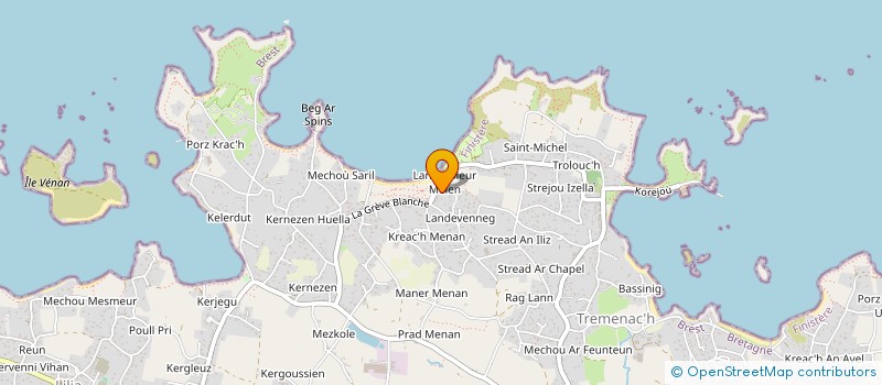 localisation de l'entreprise CRUQUELLE  PLOUGUERNEAU