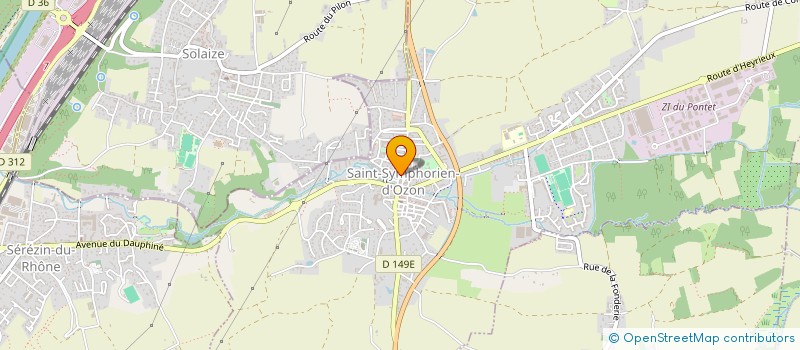 localisation de l'entreprise CRUR RHONE ALPES  SAINT-SYMPHORIEN-D'OZON