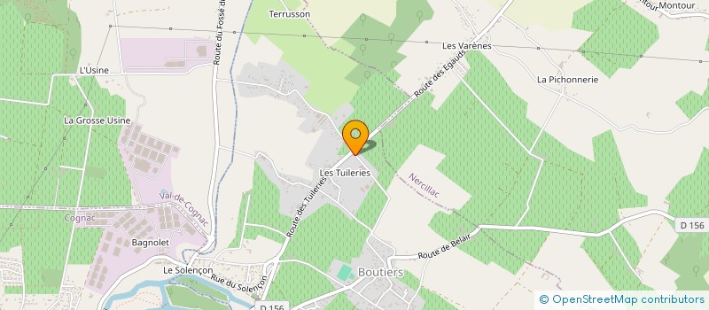 localisation de l'entreprise CRUS BOIS COGNAC COBOISCO à BOUTIERS-SAINT-TROJAN
