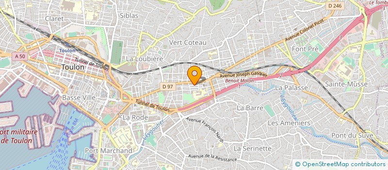 localisation de l'entreprise CRUSINE DE VERO-VERAW  TOULON