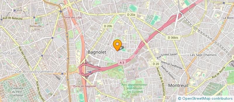 localisation de l'entreprise CRUZ à BAGNOLET