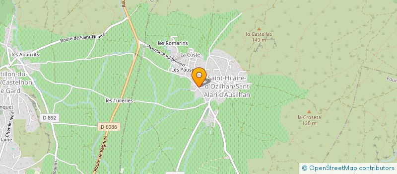 localisation de l'entreprise CRUZEL CEDRIC HUTSE VALERIE  SAINT-HILAIRE-D'OZILHAN