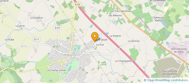 localisation de l'entreprise CRV COUVERTURE à LE BIGNON