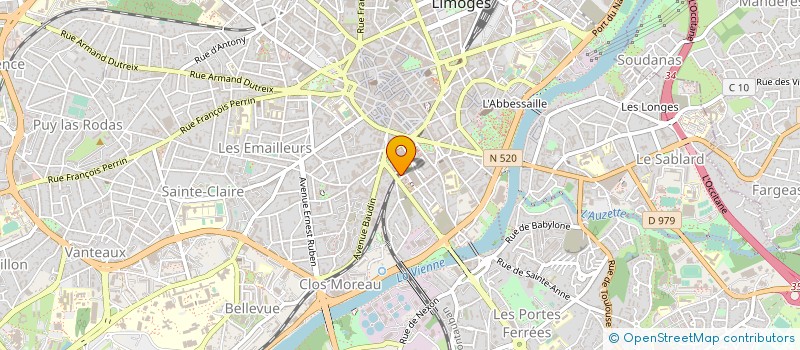 localisation de l'entreprise CRX OUEST à LIMOGES