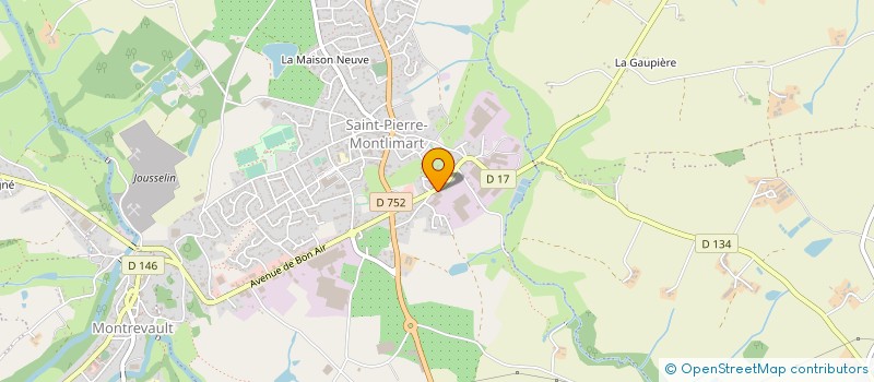 localisation de l'entreprise CRYD à MONTREVAULT-SUR-EVRE