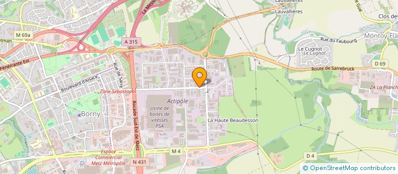 localisation de l'entreprise CRYO - ICE à METZ