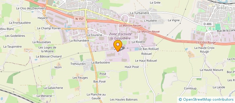 localisation de l'entreprise CRYOFLUIDE 2  BRECE