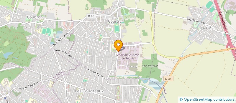 localisation de l'entreprise CRYOTEK à COURTRY