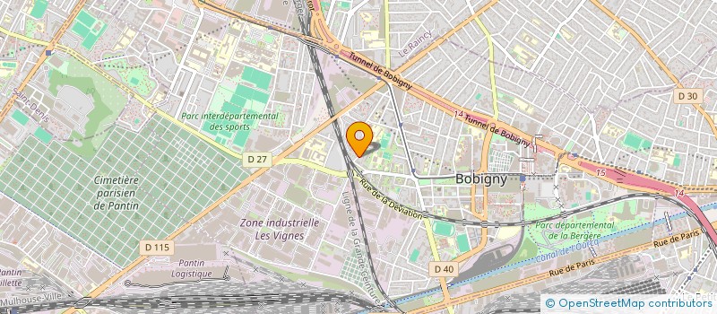 localisation de l'entreprise CRYSTAL à BOBIGNY