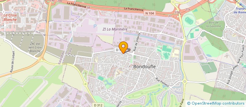 localisation de l'entreprise CRYSTAL à BONDOUFLE