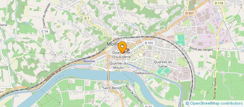 localisation de l'entreprise CRYSTAL  MOISSAC