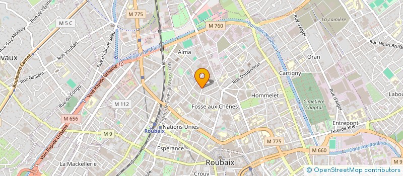 localisation de l'entreprise CRYSTAL EVENTS  ROUBAIX