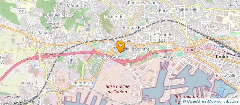 localisation de l'entreprise CRYSTALIE  TOULON