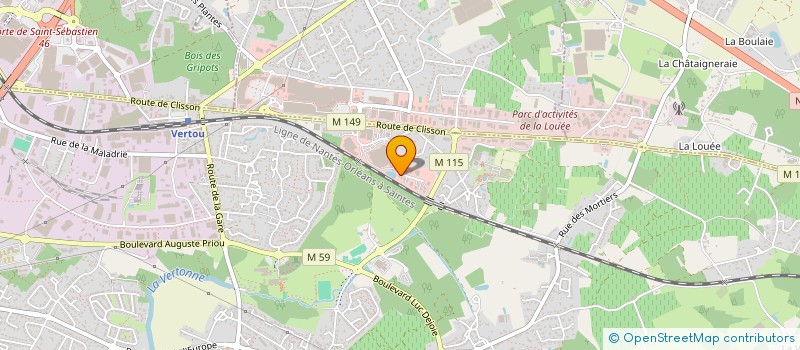 localisation de l'entreprise CRYSTONE à VERTOU