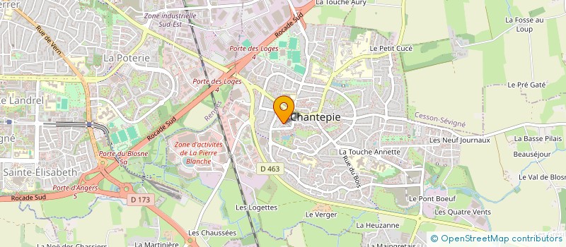 localisation de l'entreprise CS AUTOMOBILE  CHANTEPIE