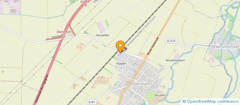 localisation de l'entreprise CS CHAUFFAGE  EBERSHEIM