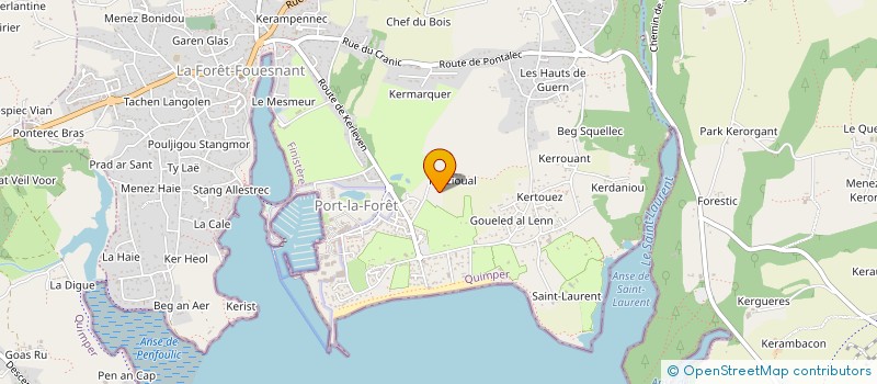 localisation de l'entreprise CS COURTAGE  LA FORET-FOUESNANT