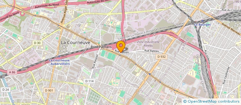 localisation de l'entreprise CS DESIGN à LA COURNEUVE