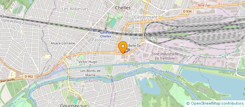 localisation de l'entreprise CS FITNESS à CHELLES