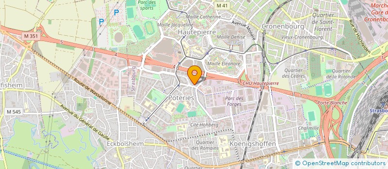 localisation de l'entreprise CS HAUTEPIERRE  STRASBOURG