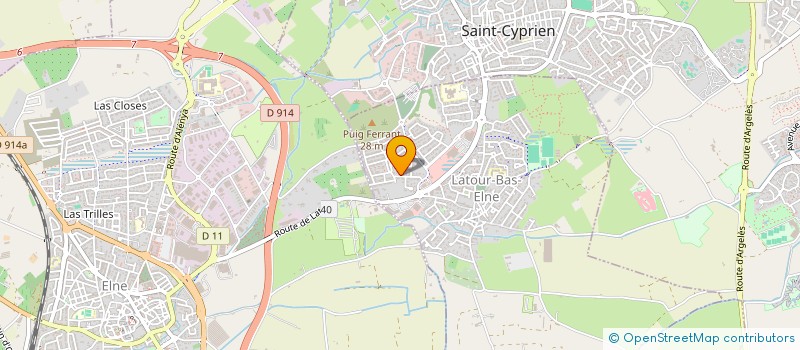 localisation de l'entreprise CS.IMMO  LATOUR-BAS-ELNE