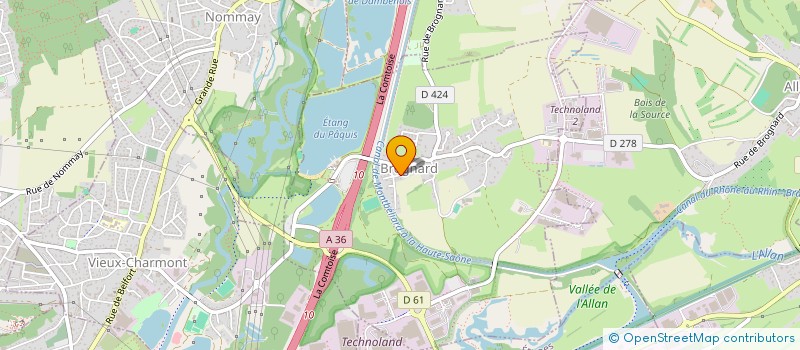 localisation de l'entreprise CS INVEST  BROGNARD