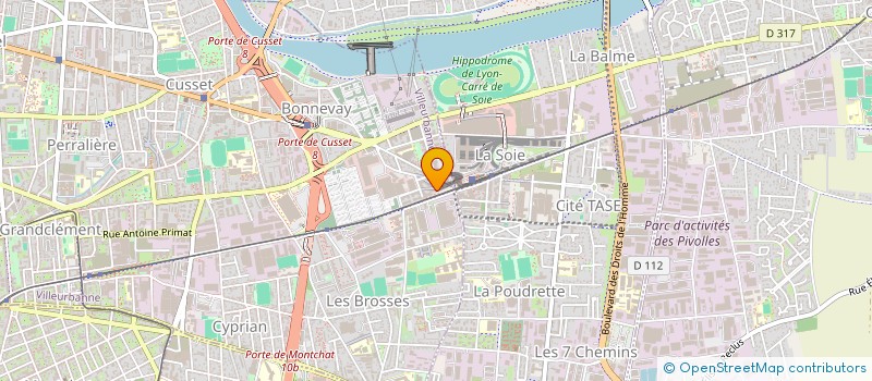 localisation de l'entreprise CS LYON 6  VILLEURBANNE