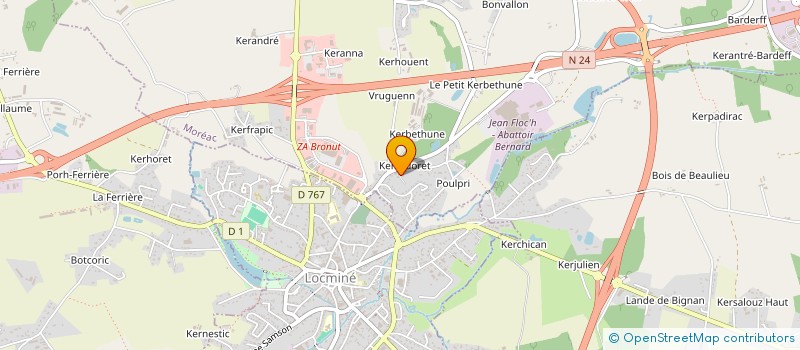 localisation de l'entreprise CS RH  MOREAC