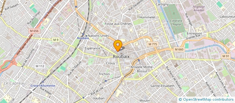 localisation de l'entreprise CSA  ROUBAIX