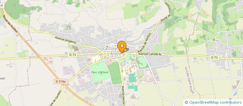 localisation de l'entreprise CSA OPTIC  LA COTE-SAINT-ANDRE