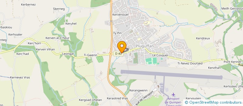 localisation de l'entreprise CSB  PLUGUFFAN