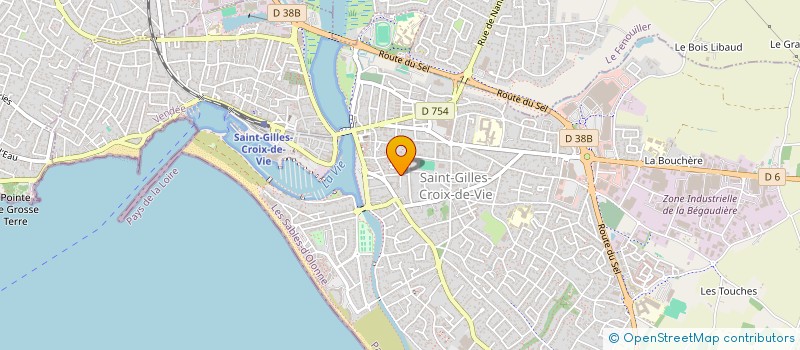 localisation de l'entreprise CSBTP 85 à SAINT-GILLES-CROIX-DE-VIE