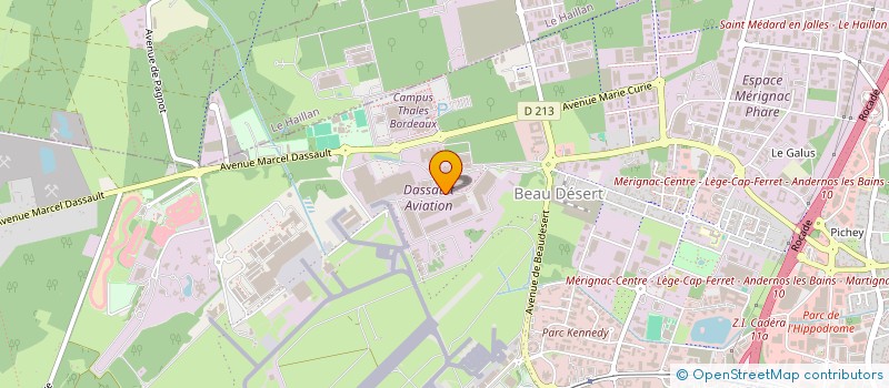 localisation de l'entreprise CSE AIRBUS-ATLANTIC MERIGNAC à MERIGNAC