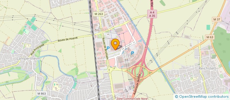 localisation de l'entreprise CSE CORA MUNDO  MUNDOLSHEIM