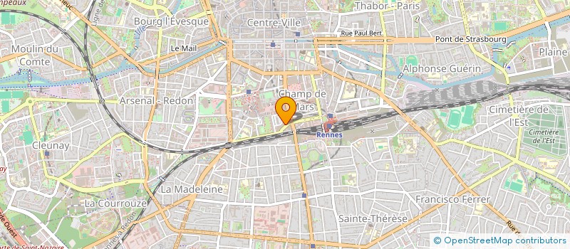 localisation de l'entreprise CSE DDR OUEST BGPN - LA POSTE  RENNES