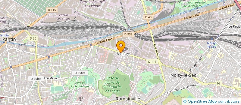 localisation de l'entreprise CSE IRFSS IDF  ROMAINVILLE