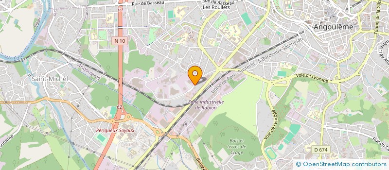 localisation de l'entreprise CSE - REGIE MUSIQUES ACTUELLES, LA NEF à ANGOULEME
