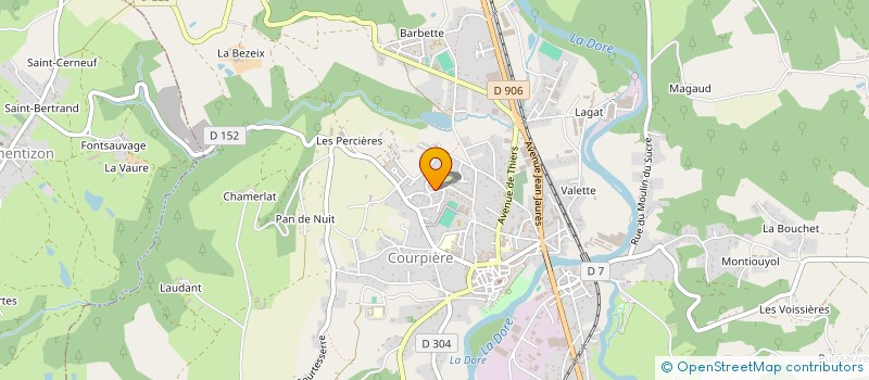 localisation de l'entreprise CSL 63 PEINTURE à COURPIERE
