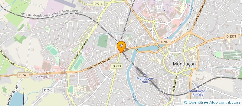 localisation de l'entreprise CSM à MONTLUCON