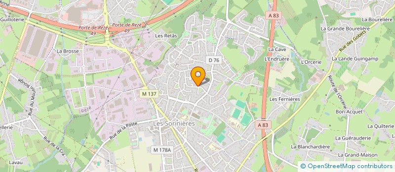 localisation de l'entreprise CSM  LES SORINIERES