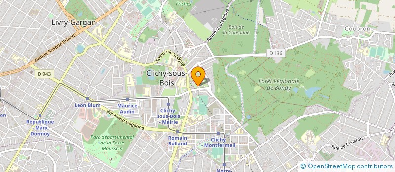localisation de l'entreprise CSM VOLLEY BALL à CLICHY-SOUS-BOIS